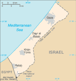 Location of Gaza Strip