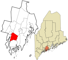 Location in Lincoln County and the state of Maine.