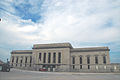 The main entrance to Omaha's Burlington Station.