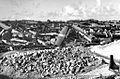 B-29 Superfortress graveyard, North Field, Tinian, 1946. During the war, bulldozers were always waiting at the ends of the runways. Any problem with takeoff or landing and the B-29's were bulldozed off the runway to keep the flow moving.