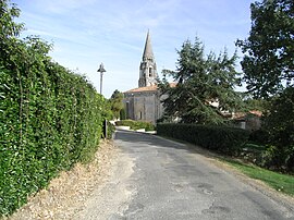 The village and the spire of church