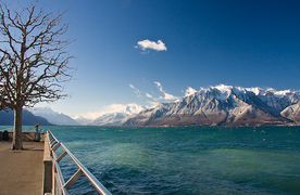 Le lac Léman et la vallée du Rhône vus de Vevey