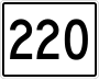 State Route 220 marker