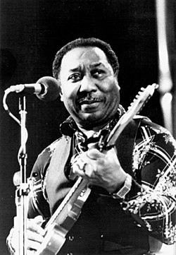 Muddy Waters esiintymässä Pariisissa vuonna 1976.