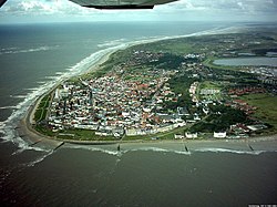 Aerial view of Norderney from the west