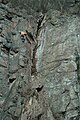 Monzonit im Plauenschen Grund (Meißner Massiv), Klettersteig unterhalb der Beegerburg