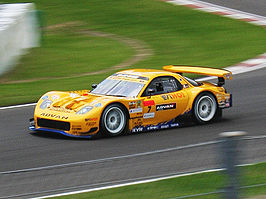 Een Mazda RE Amemiya RX-7 JGTC uit het Super GT kampioenschap.