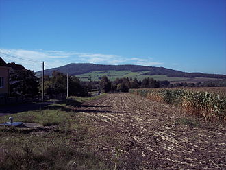 Hórski masiw Hrodźišća z wuchoda