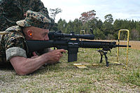 A U.S. Marine general fires the Mk 11.