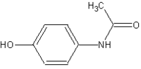 Chemical structure of paracetamol