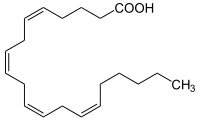 Structuurformule van arachidonzuur