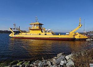 M/S Karin vid färjeläget, Nässkansen.