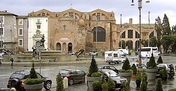 Thermenfenster in den Diokletiansthermen (Santa Maria degli Angeli e dei Martiri) in Rom, um 300 n. Chr.