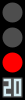 Station timer signal, signal will clear if approached at the displayed speed.