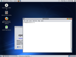 Snímek obrazovky OpenSolarisu