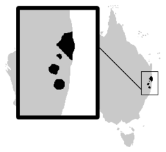 Range of the Pouched Frog (Assa darlingtoni).