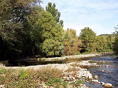 Confluence de et la Têt (à droite) et la Castellane (commune de Catllar).