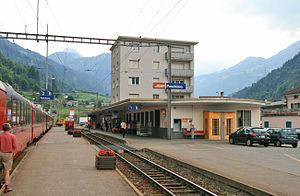 Single-story building with flat roof