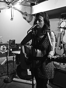 Waxahatchee performing in 2012