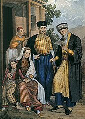 Crimean Tatar family and a mullah