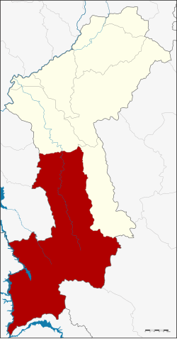 District location in Lamphun province