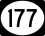 Route 177 marker