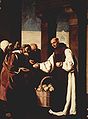 Pintura de Zurbarán a la sagristia, amb els monjos jerònims