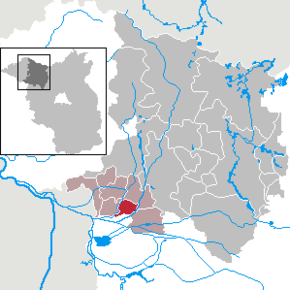 Poziția Sieversdorf-Hohenofen pe harta districtului Ostprignitz-Ruppin