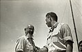 Yitzhak Sadeh no aeroporto de Lida, durante a Operação Danny, 10 de julho de 1948.