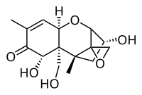 Structuurformule van deoxynivalenol