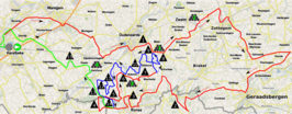 Routekaart van de E3 Harelbeke 2018