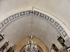 Plafond peint de l'église.