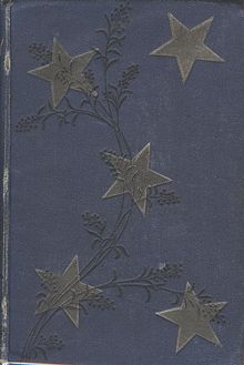 First edition cover for "The Merry Men and Other Tales and Fables" printed by Chatto and Windus 1887.