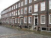 A row of brick-built terraced houses