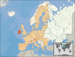 Location of Ireland