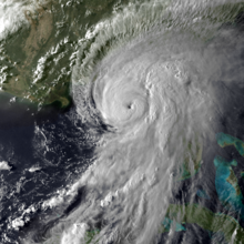 Visible satellite imagery of Hurricane Hermine approaching Florida on September 1