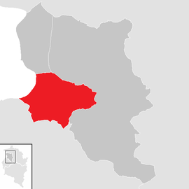 Poloha obce Hohenems v okrese Dornbirn (klikacia mapa)