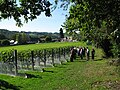 Weinberge von La Vinéria und das Dorf Soudaine-Lavinadière