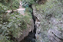 The "Devil's Bridge" natural arch near Tatev Monastery