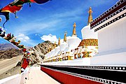 Stupas in Thikse Monastery