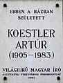 Arthur Koestler, Szív utca 16.