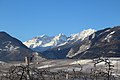 La Catena Settentrionale di Brenta vista dall'abitato di Tuenno in veste invernale