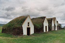 Granxa cunha construción feita en turba en Islandia.