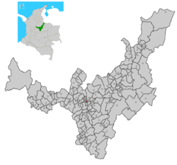 Location of the municipality and town of Motavita in the Boyacá Department of Colombia.