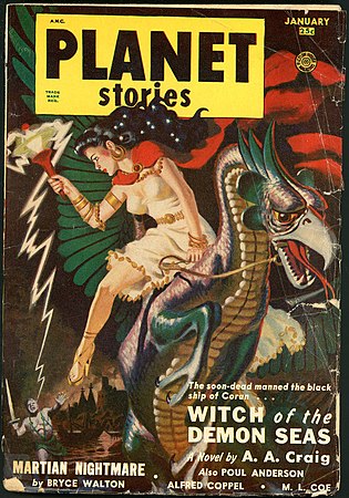 Witch of the Demon Seas (sinet "A. A. Craig"), Planet Stories, Genver 1951