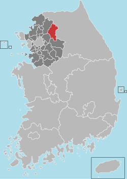 Location in South Korea