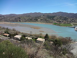 L'Escale Lake as viewed from Château-Arnoux-Saint-Auban.