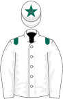 White, dark green epaulets and star on cap