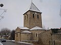 Le clocher de l'église de Saint-Maurice-de-Gourdans.