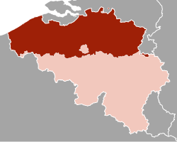 Location of Flemish Region